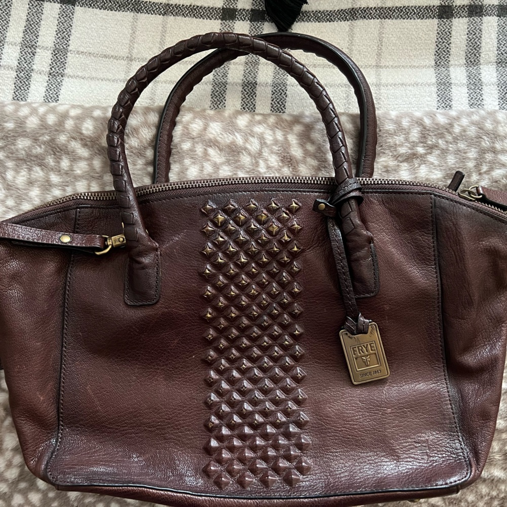 Frye brown leather tote